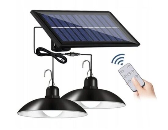  Sodo šviestuvas su saulės baterija ir pultu, Lauko šviestuvai 2 vnt.